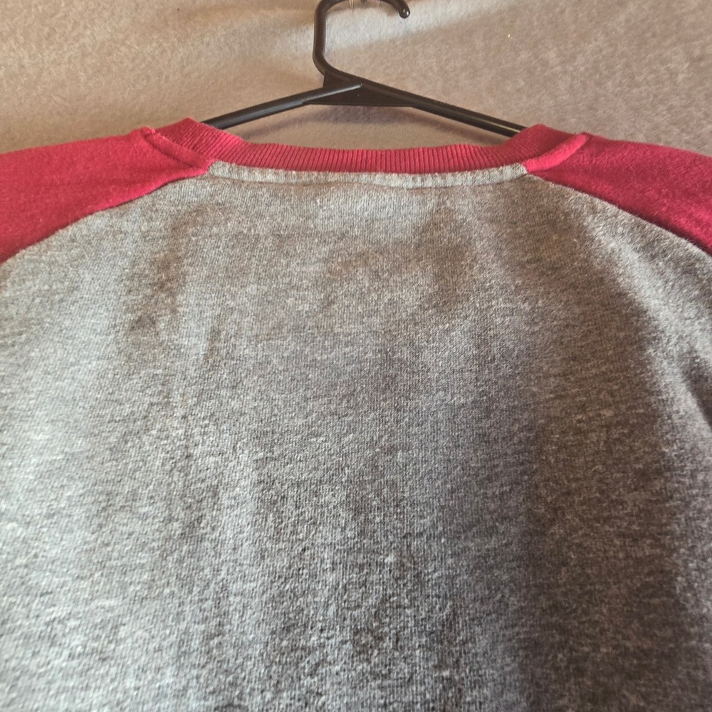 Harry Potter Gryffindor Sweatshirt Universal Studios Grey Maroon Raglan Medium - Picture 11 of 16